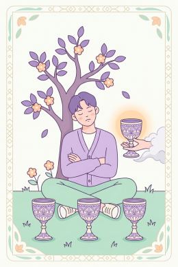 컵 4 타로 카드