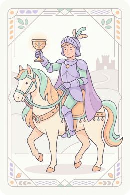 컵 나이트 타로 카드