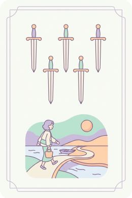 소드 6 타로 카드