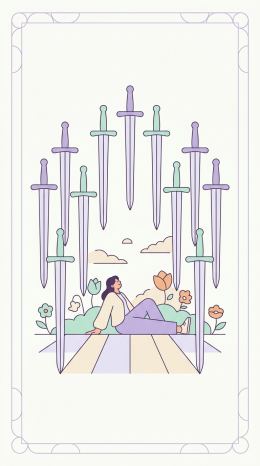 소드 10 타로 카드