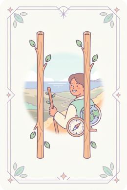 완드 2 타로 카드